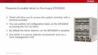 How to Enable Telnet on the Avaya ERS8800 [upl. by Theo]