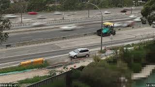 Warringah Freeway Upgrade time lapse  Saturday 27 January 2024 [upl. by Asirem]