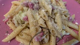 Pasta con cavolfiore e pancetta croccante [upl. by Dunton35]