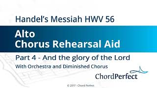 Handels Messiah Part 4  And the glory of the Lord  Alto Chorus Rehearsal Aid [upl. by Annaoj]