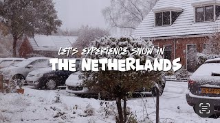 Snow in The Netherlands 🍁🌨️  Netherlands  Europe  snow snowfall snow trending relaxing [upl. by Alidis360]