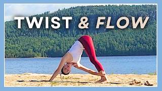 Twist And Flow  15 Minute Yoga Routine [upl. by Nauwaj449]