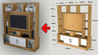 HOW TO MAKE A ROTATING TV CABINET  STEP BY STEP [upl. by Ellehcrad]