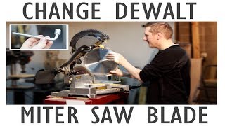 How to Change a Miter Saw Blade  Dewalt [upl. by Nwahsram7]