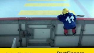 Postfinance TV Spot Eishockey Billboard [upl. by Siladnerb]