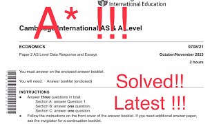 As level economics 2023 October November paper 21 970821on23 solved [upl. by Alilad]