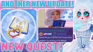 ANOTHER NEW UPDATE New QUEST New CAROLLING BOOK New DORM UPDATE 🏰 Royale High ROBLOX [upl. by Goodson408]