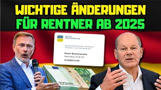 ⚡️Wichtige Neuerungen für Rentner Was sich 2025 ändert [upl. by Agler]