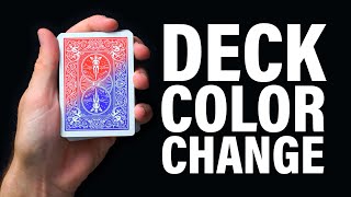 COLOR CHANGING DECK  Magic Trick Tutorial [upl. by Nerrat]