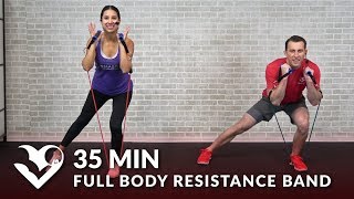 35 Min Full Body Resistance Band Workout for Women amp Men  Elastic Exercise Band Workouts Training [upl. by Eyma]