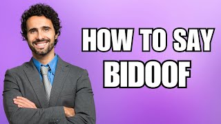 How To Pronounce Bidoof Correctly [upl. by Broucek]