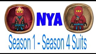 Ninjago Season 1Season 4 NYA NINJA SUITS Revealed [upl. by Eatnoed]