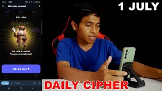 Hamster Kombat Daily Cipher Today 1M Coins 1 July 2024 [upl. by Rimaj264]