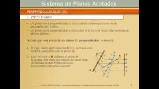 Sistema de Planos Acotados 04 Perpendicularidad entre rectas y entre planos [upl. by Yelnoc]