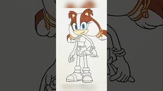 Cara Menggambar dan Mewarnai Sonic Boom  Sticks The Badger art cartoon shorts anak shortvideo [upl. by Yonina425]