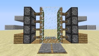 Minecraft Redstone Tutorial 4X2 Piston Door [upl. by Anaik]