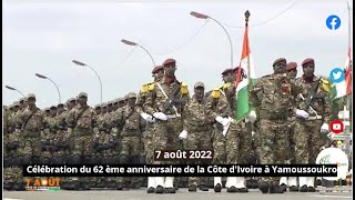 Cérémonie du 62 ème anniversaire de lIndépendance de la Côte dIvoire à Yamoussoukro REPLAY [upl. by Lexerd531]