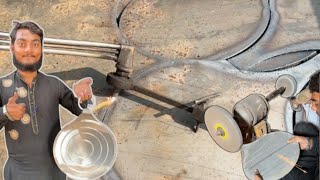 Watch a Iron Tawa Take Shape for Roti Making CastIron TawaMaking IronTawa DIYGriddle DIY [upl. by Aicercul]