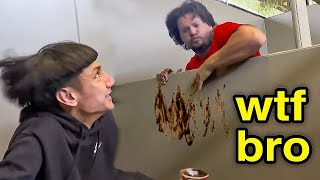 WIPING SHT ON PEOPLE PRANK GONE WRONG [upl. by Ynogoham]