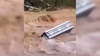 Casket Floats Down River After Tennessee Flooding  Hurricane Helenes Devastation Caught on Video [upl. by Aremat]