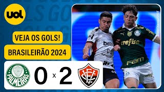 PALMEIRAS 0 X 2 VITÃ“RIA  CAMPEONATO BRASILEIRO 2024 VEJA OS GOLS [upl. by Althea]