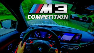 2024 BMW M3 Competition X drive  POV Test Drive [upl. by Sirron]