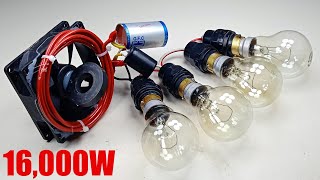 How to Convert old AC Motor 16000W into a 220v Generator at Home New Experiment [upl. by Dorolisa]