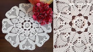 CROCHET Doily Tutorial Step by step Part 6 25 29 round How to crochet [upl. by Nanis]