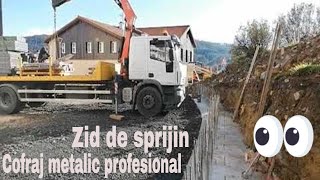 SANTIER ZID de SUSTINERE COFRAJ DOKAconstructie gard din beton armat [upl. by Jone274]