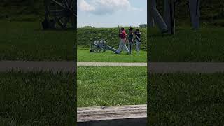 Firing a 3 pounder cannon at Fort George near Niagara Falls [upl. by Aznaed433]