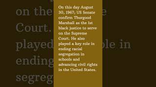 1st Black Justice August 30 1967 [upl. by Nosreme]