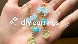 making bead earrings for the first time ✨ [upl. by Lahcar]