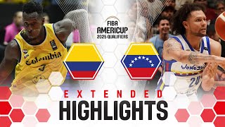 Colombia 🇨🇴 vs Venezuela 🇻🇪  Extended Highlights  FIBA AmeriCup 2025 Qualifiers 2025 [upl. by Emelin]