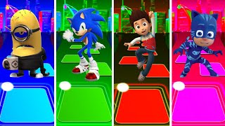 Minions  The Sonic Hedgehog 3  Paw Patrol 2  Paw Patrol Ryder  Pj Masks 💥💤 tiles Hop Edm Rush [upl. by Thanasi980]