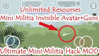 Mini militia become invisible hack doodle army 2  Mini militia Hack Invisible avatarGuns Mod [upl. by Oigaib8]