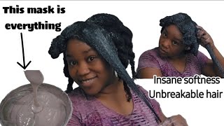 Dont use this cornstarch hair mask if youre not ready for extreme moisture and long natural hair [upl. by Fidelity29]