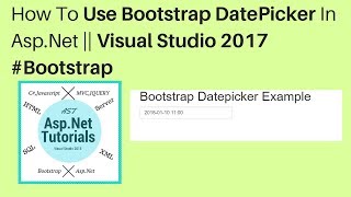 How to use bootstrap datetime picker in aspnet  visual studio 2017 bootstrap [upl. by Alderson]