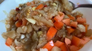 Ensaladang talong recipe  pinoyFood  Maricel Catabay [upl. by D'Arcy]