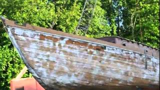 Wood boat restoring part using West System [upl. by Dusa]