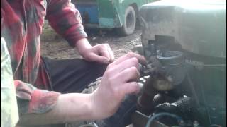 Carburetor adjustment for Briggs and Stratton engine [upl. by Aicena]