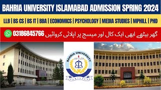 Bahria University Islamabad Admission Spring 2024  Bahria University Islamabad Admission 20232024 [upl. by Llehsim805]