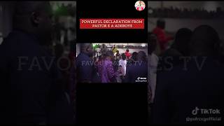 PROPHETIC DECLARATION FROM PASTOR E A ADEBOYE shorts pastoreaadeboye prayer favourmosestv fyp [upl. by Anilam]