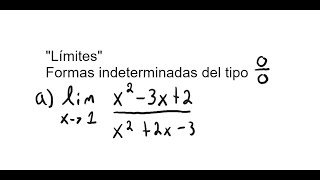 Límites indeterminados del tipo 00 resuelto con factorización de la forma x2bxc ejercicio 2 [upl. by Salomon]