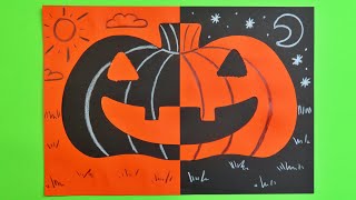 POMPOEN MAKEN VAN PAPIER  PAPER MIRROR PUMPKIN [upl. by Andonis915]