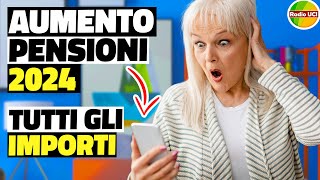 Aumento PENSIONI 2024  tabella Rivalutazione 54 GENNAIO perequazione  ADEGUAMENTO INFLAZIONE [upl. by Ociredef]