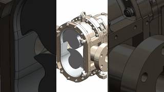 Rotary Lobe Pump Design In Solidworks viral  solidworks  autocad  shorts [upl. by Ahsiym]