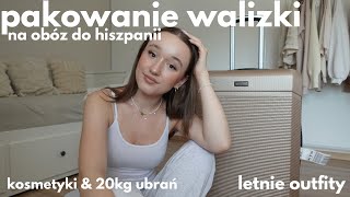 pakowanie walizki na obóz do hiszpanii kosmetyki amp 20kg ubrań [upl. by Adnylem]