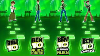 Ben 10 vs Ben 10 Alien Force vs Ben 10 Ultimate Alien vs Ben 10 Omniverse  Tiles Hop EDM Rush [upl. by Shumway739]