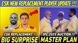 CSK Replacement Player Surprise 😱 IPL 2025 Mega Auction Master Plan 🔥 [upl. by Wexler]