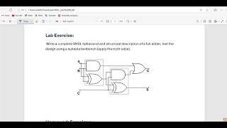 VHDL lab2 part2 2024 [upl. by Yelah]